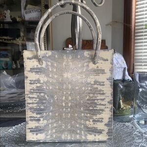 STUART WEITZMAN cream, grey and gold handbag!